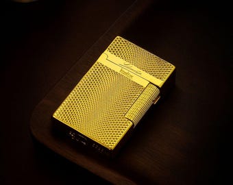 Accendino di lusso a doppia fiamma / Accendino antivento in metallo ricaricabile