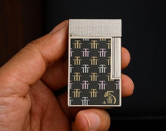 Luxury Brand Double Flame Lighter | Letter T Limited Edition | Refillable Retro Men’s Gift