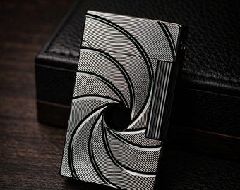 Luksusowa zapalniczka mosiężna | Retro prezent dla mężczyzn