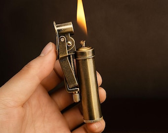 Briquet transparent au kérosène | Cadeau rétro pour homme