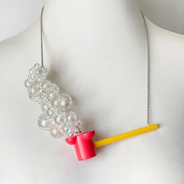 Beautiful Bubble Wand Statement Necklace