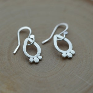 Petite sterling earrings, small everyday earrings, silver dangles, classic silver earrings, yoga jewelry