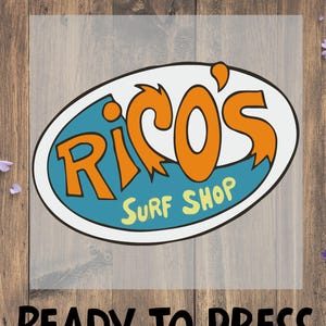Hannah Montana Rico’s Surf Shop Logo DTF, Disneyland Family Matching DTF,Magic Kingdom Print, Epcot Theme Park Gift