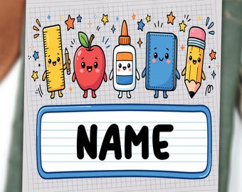 Personalized Name DTF, Kindergarten School Elements Film, Back to School DTF, Teacher Student Iron On DIY
