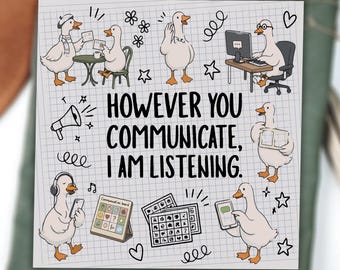 DTF Transfer Ready to Press, Speech Therapy DTF, However You Communicate I Am Listening, AAC Awareness Iron On, Sped Teacher Gift Dtf