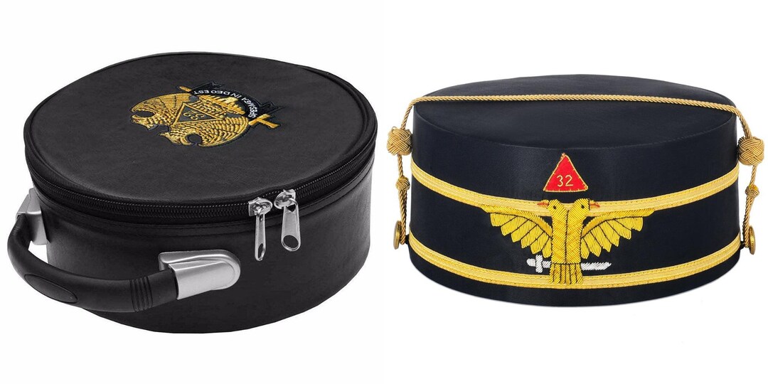 32nd Degree Scottish Rite Masonic Cap With Embroidered Carry Case - Etsy