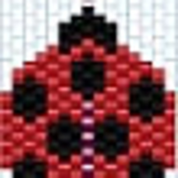 BEADING PATTERN   for Earrings or charm   Lady bug