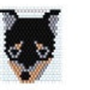 BEADING PATTERN black and tan dog for earrings or charm image 2