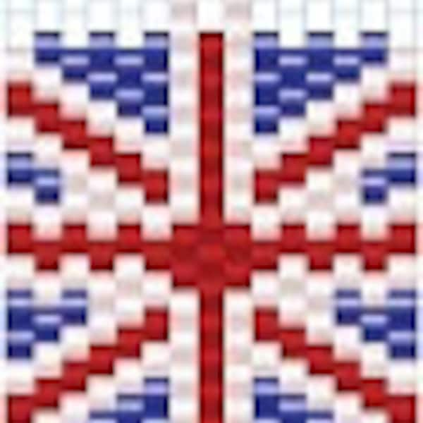 Union jack earring pattern to go with High tea pot pendant