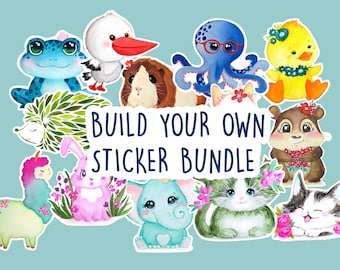 Make Your Own Sticker Pack - Prismatic Pets: Holographic, Glitter, or Glossy Vinyl Stickers - Water Bottle, Laptop, Waterproof stickers