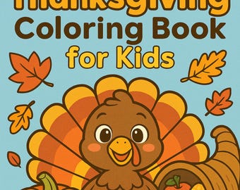 Libro para colorear de Acción de Gracias para niños: 20 páginas de otoño (Descarga digital en PDF)