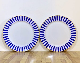 Vintage Ikea of Sweden SPAL Striped Band Salad or Dessert Plates Design and Quality