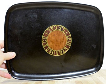 Limited Edition Levi Strauss & Co. San Francisco Cal Wooden Inlay Black Resin Rectangular Tray Couroc Company of Monterey California