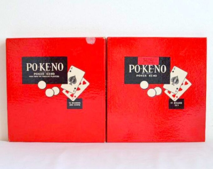 Vintage Poker Keno Board Game Pokeno U.S. Playing Card Etsy