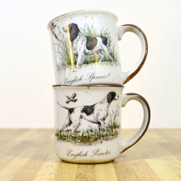 English Pointer Spaniel HiMark Coffee Mugs:  Set of Two