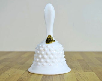 Fenton Hobnail Milk Glass White Bell