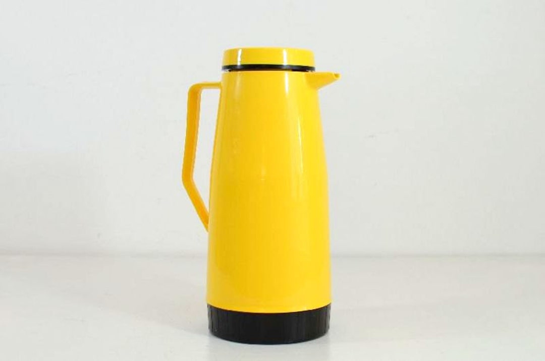 Vintage Mod Yellow Thermos Kingseeley Carafe Etsy