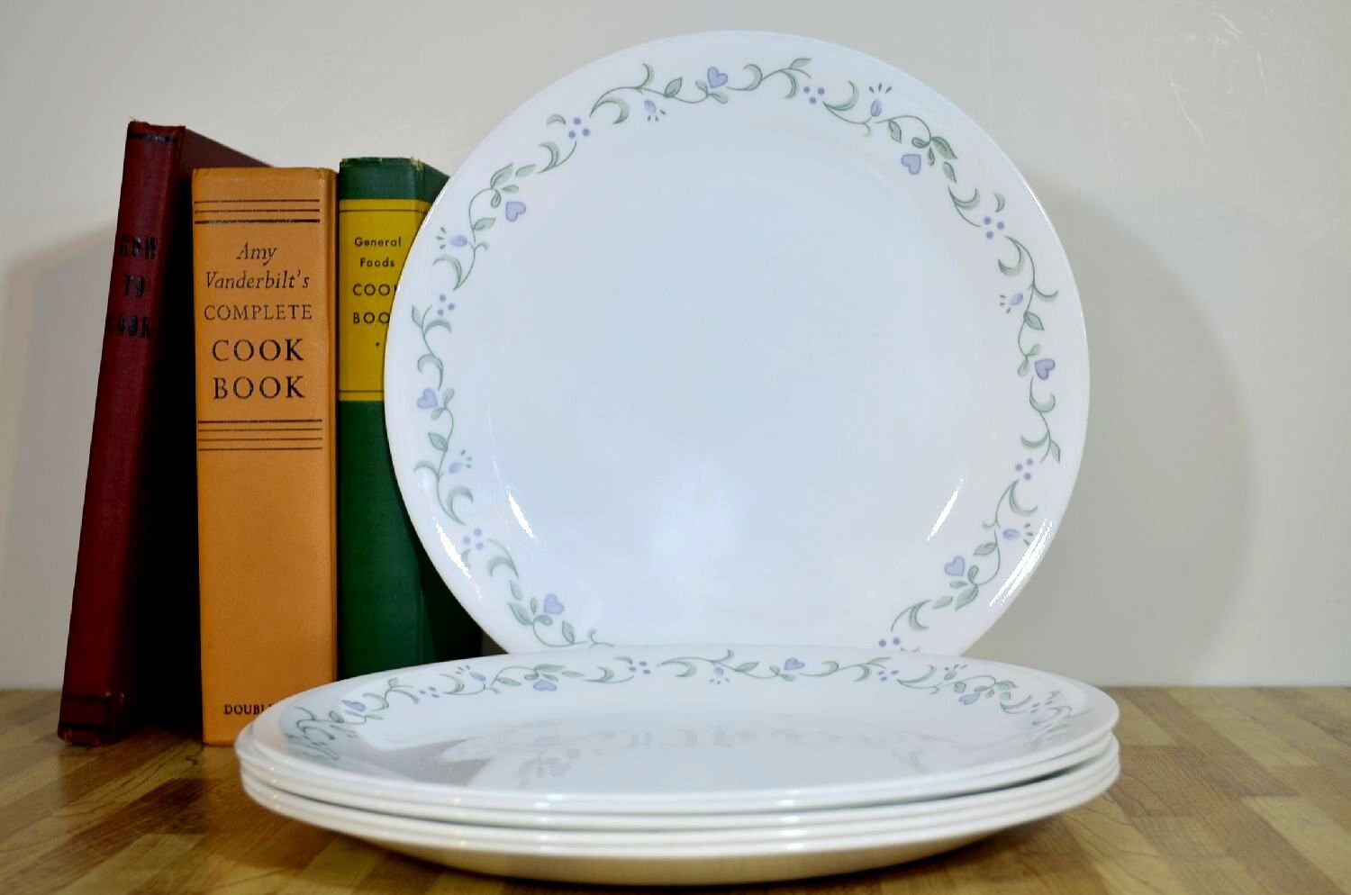 Corelle Country Cottage Dinner Plates Set of 6 Periwinkle Etsy