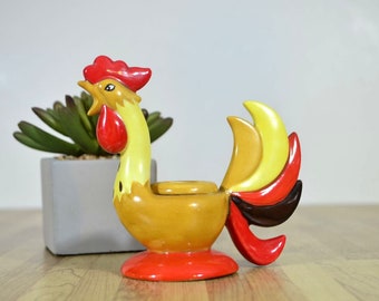 Holt Howard Ceramic Rooster Candlestick Holder Single One Replacement Piece