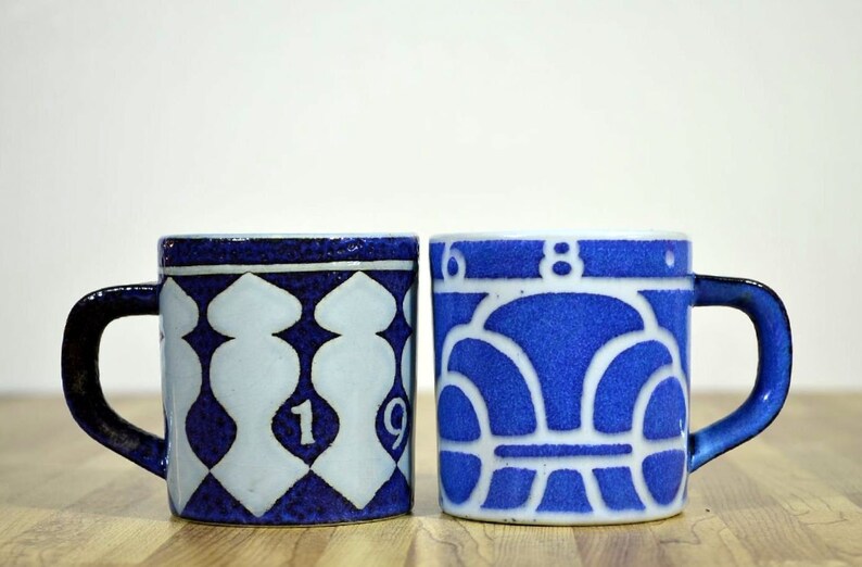 Royal Copenhagen Annual Cups 1967 1968 Small Denmark Mugs Etsy