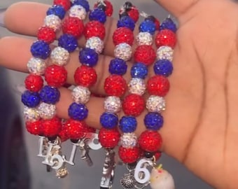 Haiti Color Bead Bracelet: Customizable Heritage Pride