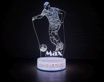 Real Madrid Fans Kylian Mbappé Gift For Soccer Player Kylian Mbappe 3D Light Mbappe Fan Gift 3D Night Lamp 3D Night Light