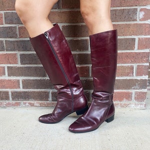 Maroon riding boots shop