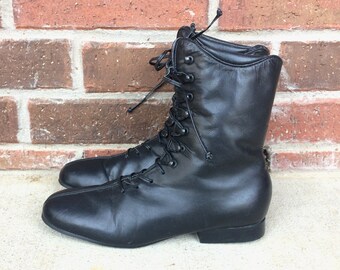 flat victorian boots