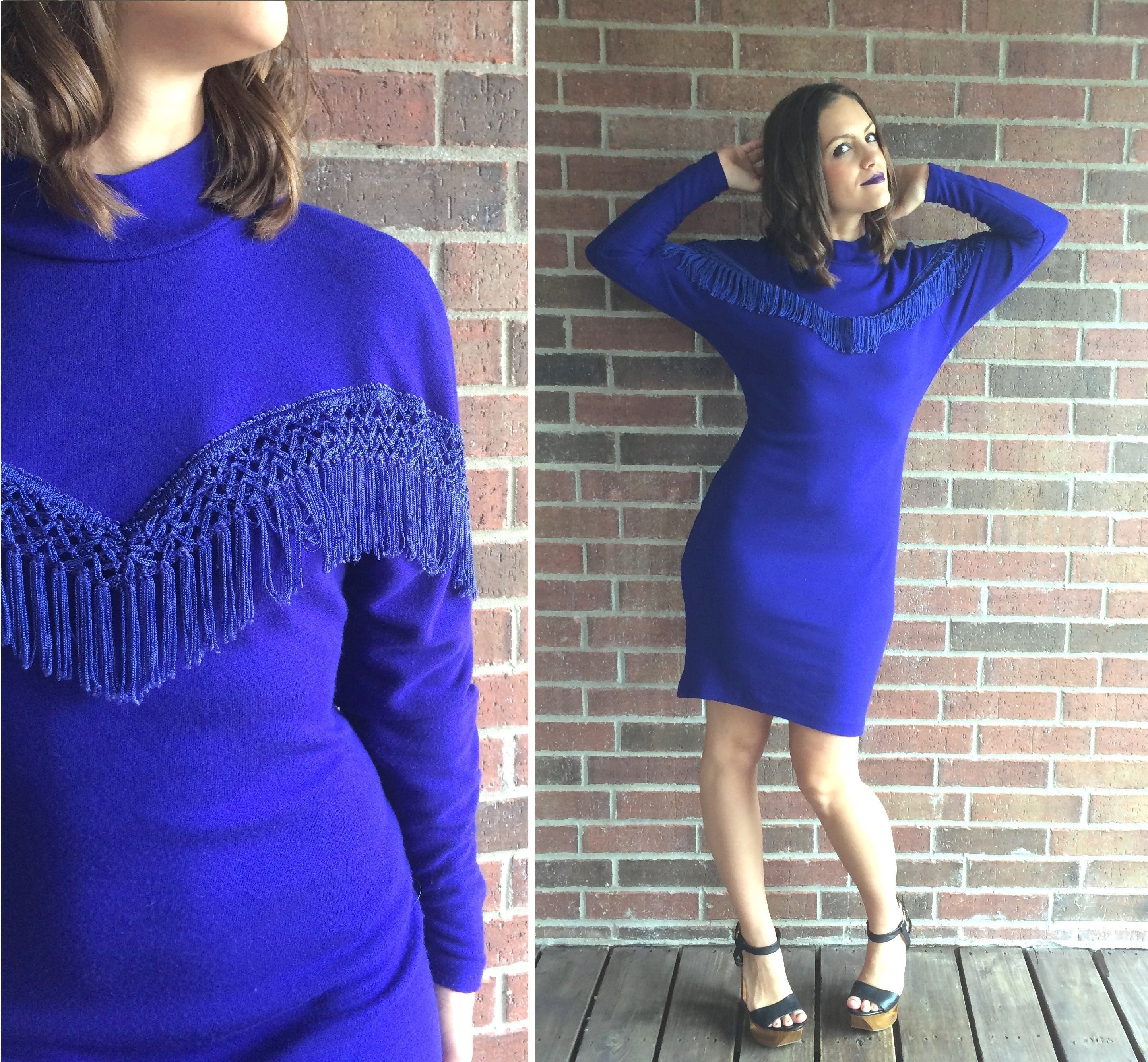 royal purple bodycon dress