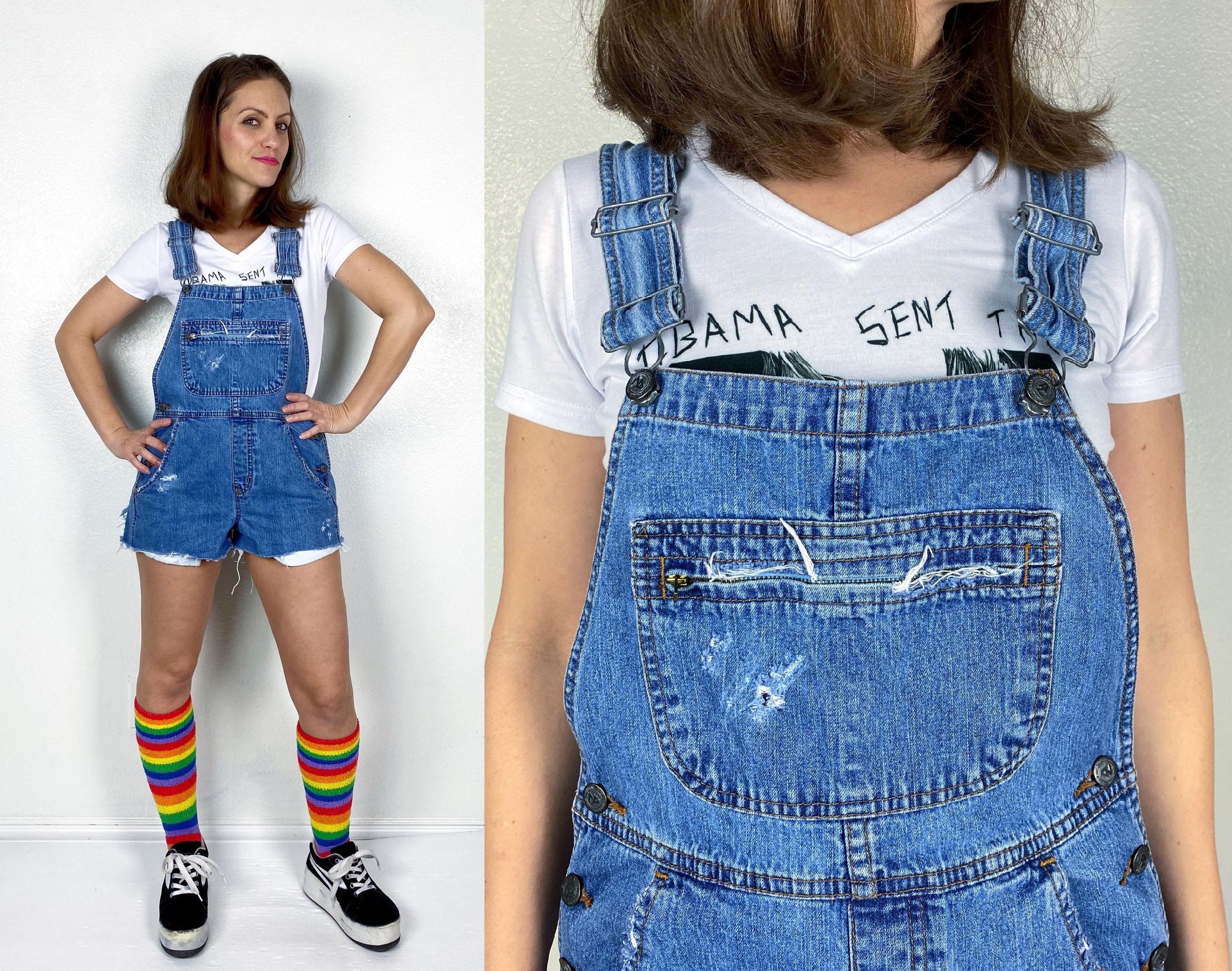 90s overall shorts