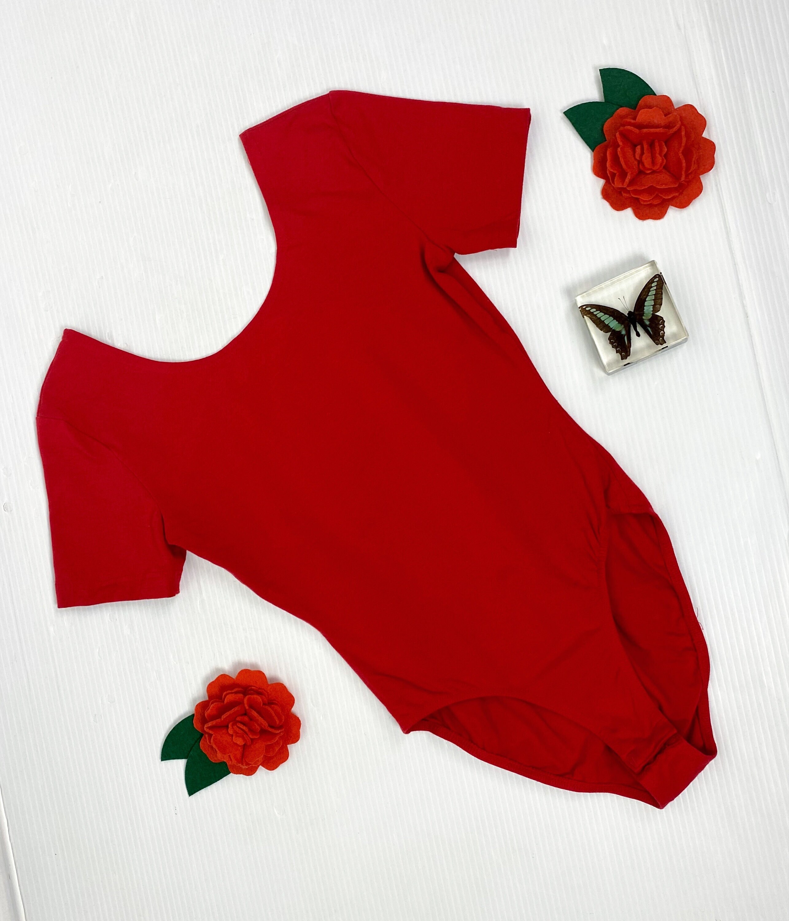 nwt vintage 90s CHERRY RED the Limited BODYSUIT Medium snap crotch deadstock vintage basics leotard vintage 90s bodysuit short sleeve onesie