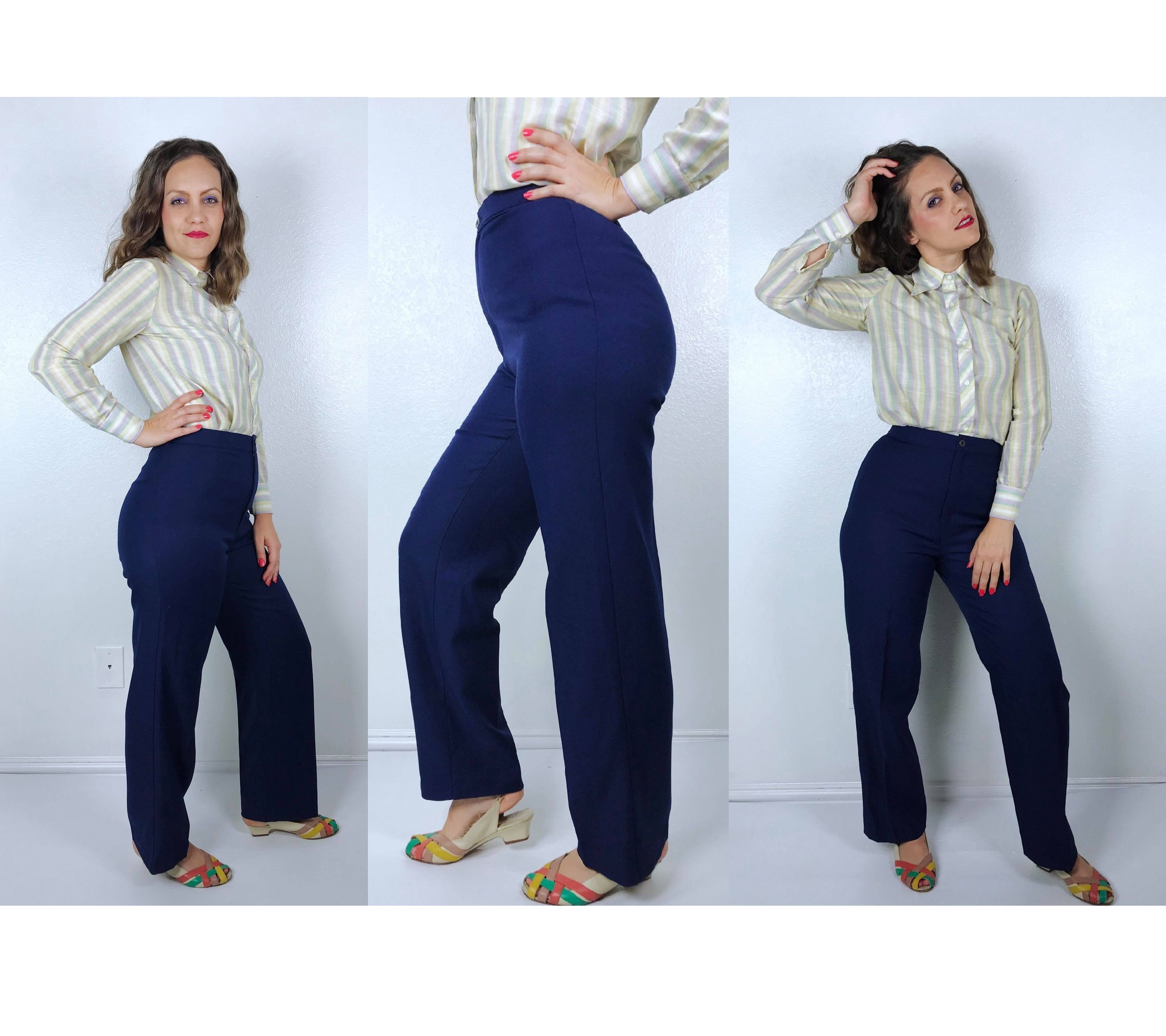 Lace up Velvet Bells Royal Blue, Bell Bottoms, High Waisted, High