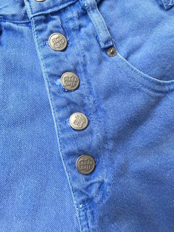 sz 23 vintage 90s Nada Nuff BUTTON FLY Cornflower… - image 4