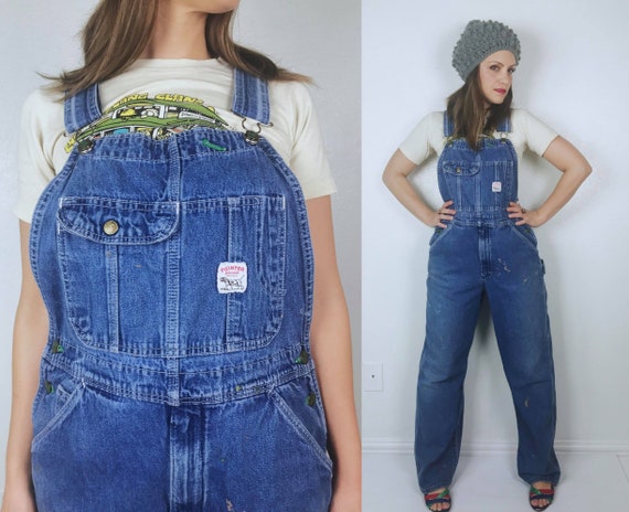 vintage 70s POINTER painter LONG OVERALLS Medium w