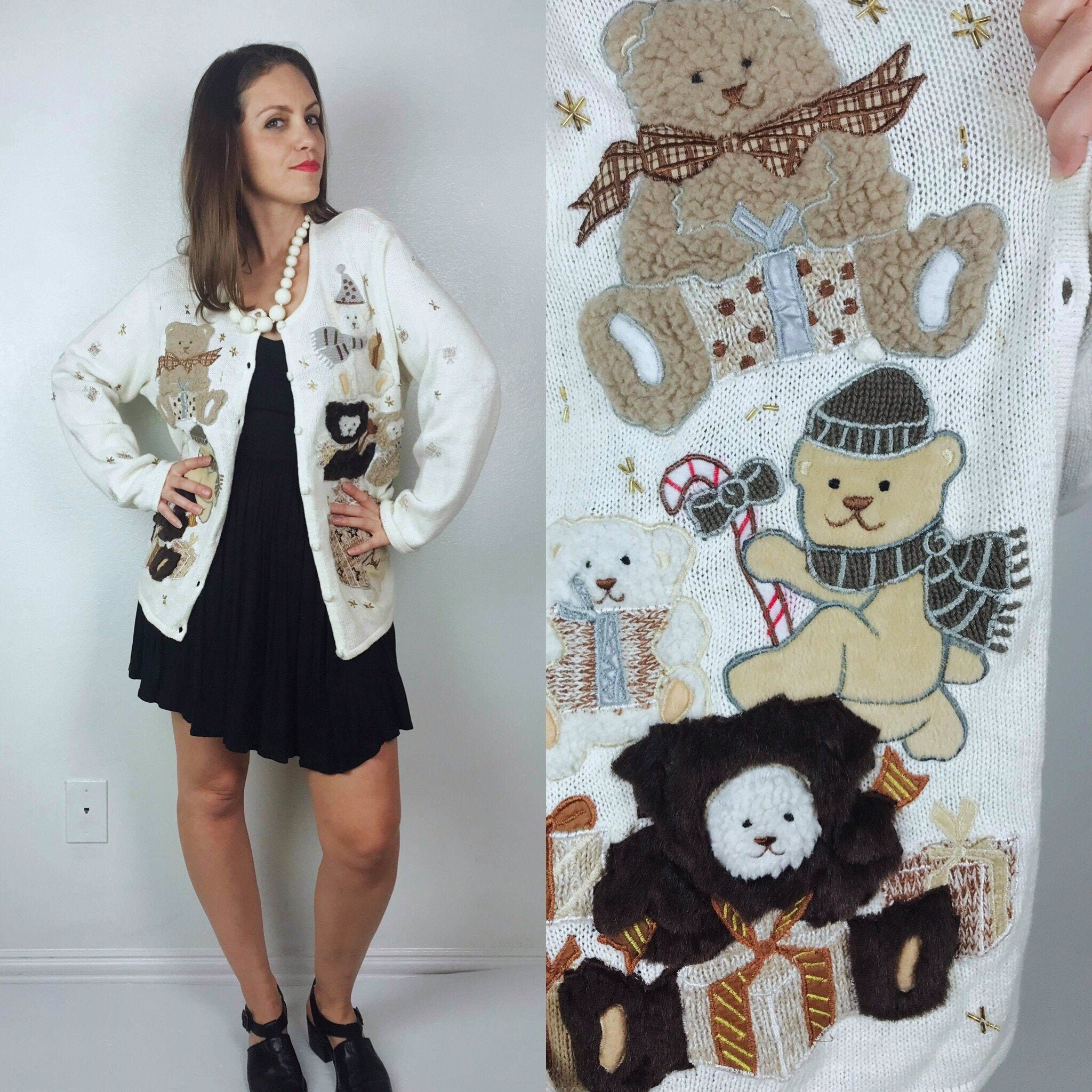 fuzzy teddy cardigan