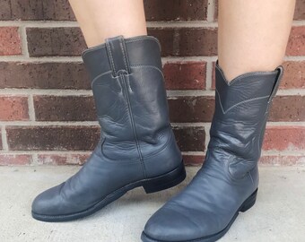 Grey roper boots Clearance