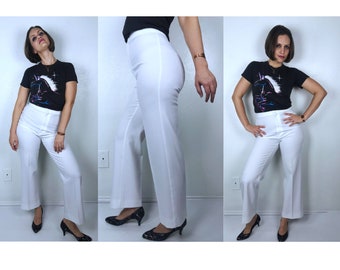 size 28 vintage 70s White LEVI'S high waist BELLBOTTOMS Medium wide leg pants usa 70s flares Levis bell bottoms disco retro 70s trousers 27