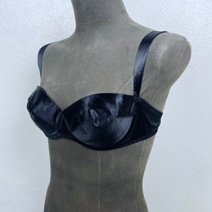 Vintage Fruit of the Loom Satin Bra / Women's Size 36C / Peacock