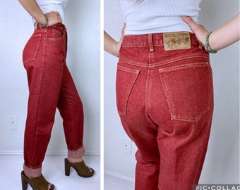 sz 26 vintage 80s Brick Red WESTERN "Gotcha Covered" ROPER JEANS Medium/27 high waisted skinny leg jeans high waist grey retro cowgirl long