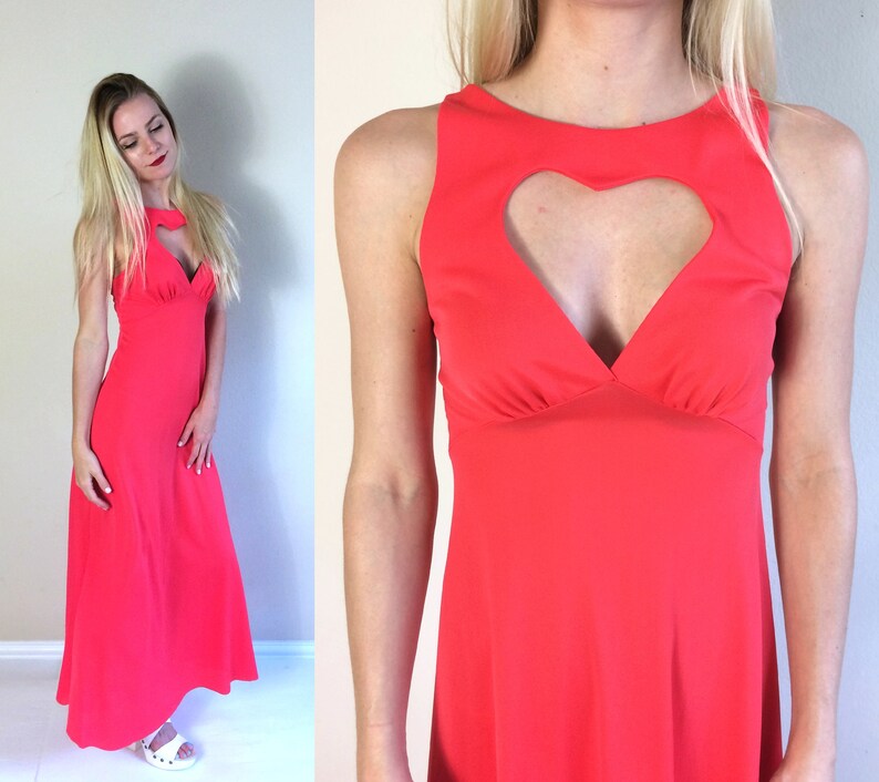 Watermelon Chevron Maxi Dress