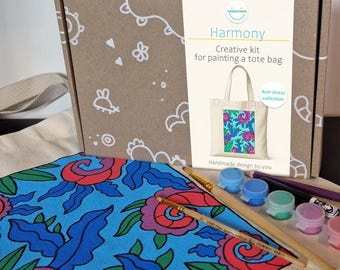 DIY Tote Bag Painting Kit, Self Care Gift for Her