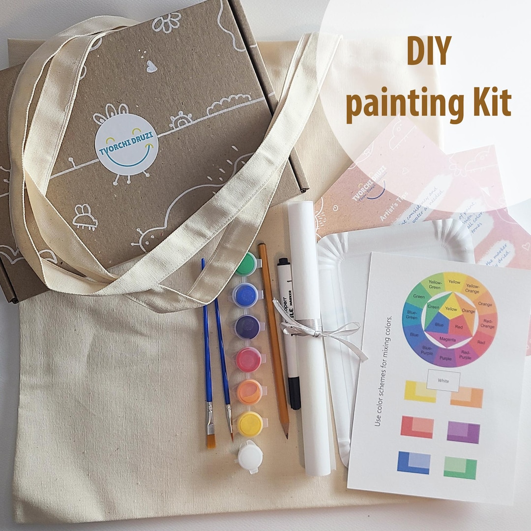 DIY Tote Bag Painting Kit, Gift, Free Creativity Exploration - Etsy