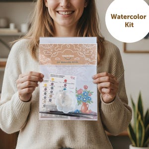Aquarelkit, stillevenbloemen, videotutorials, Moederdagcadeau