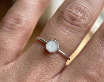 DIY-ringset voor moedermelk | Roestvrij staal, geschikt voor beginners | Minimalistische stippenstapelring | Postpartumcadeau nieuwe moeder | Conserveringssysteem