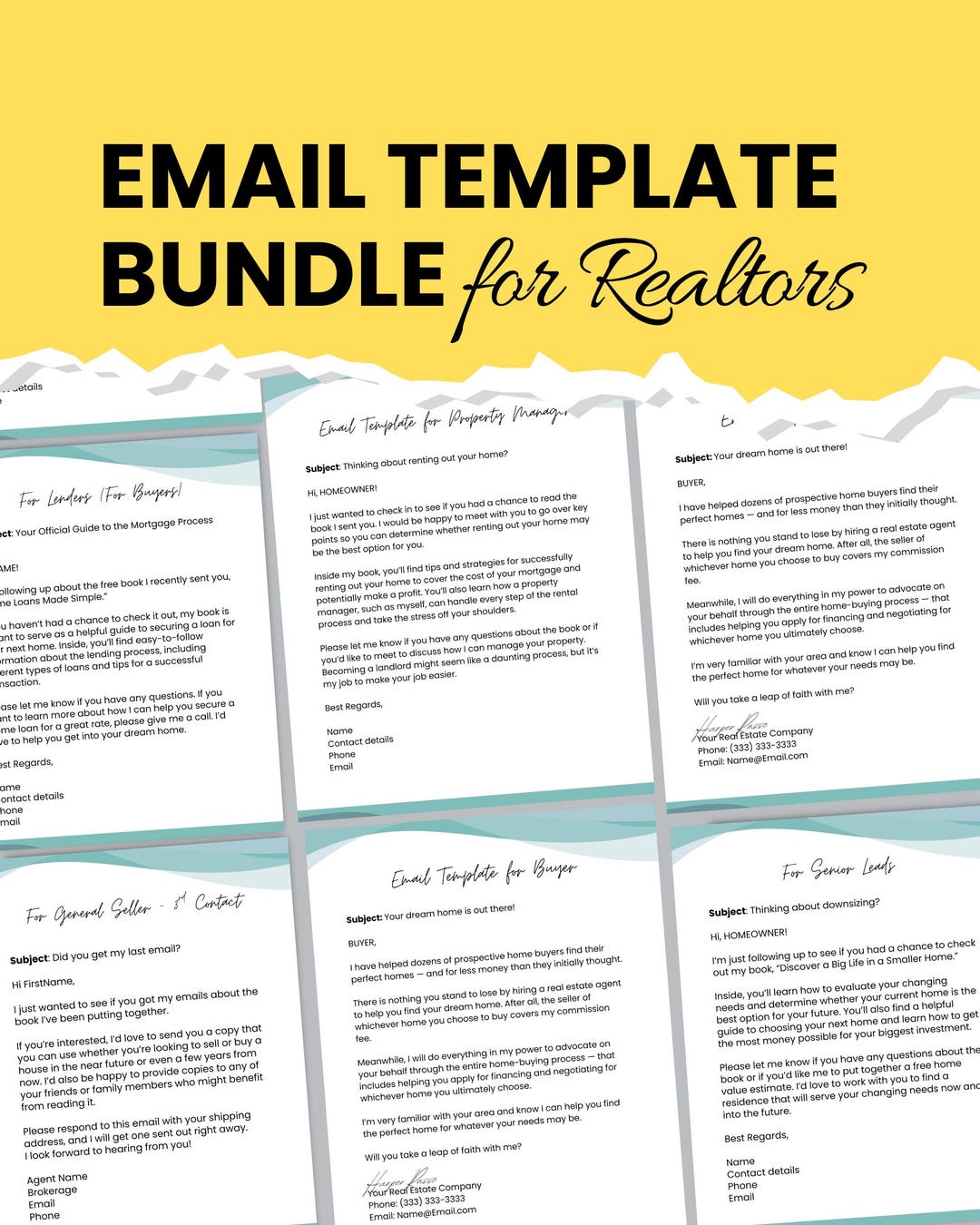 Real Estate Email Templates, Realtor Drip Campaign (canva Editable) - Etsy