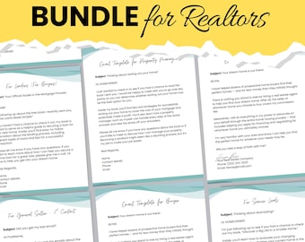 Plantillas de correo electrónico para el sector inmobiliario, campaña de goteo para agentes inmobiliarios (editable en Canva)