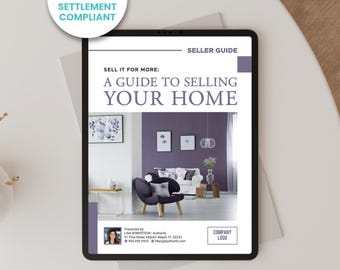 Real Estate Seller Guide, Realtor Sellers Guide,  Home Seller Guide, Realtor Seller Guide, Real Estate Canva Templates, Pre Listing Packet