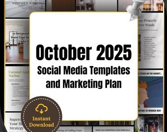 Marketing inmobiliario de otoño, plantillas de redes sociales para agentes inmobiliarios, publicaciones de Instagram sobre bienes raíces, publicaciones de otoño en redes sociales, plantilla de Instagram