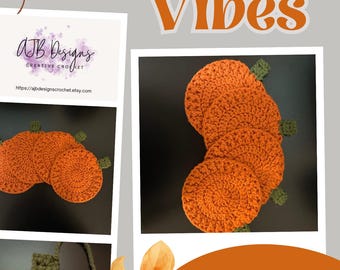 Pumpkin Coaster PDF Crochet Pattern