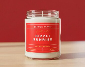 Sizzli Sunrise Philadelphia Candle 9oz, Scented Soy Candle | Wawa Breakfast Sandwich Scent